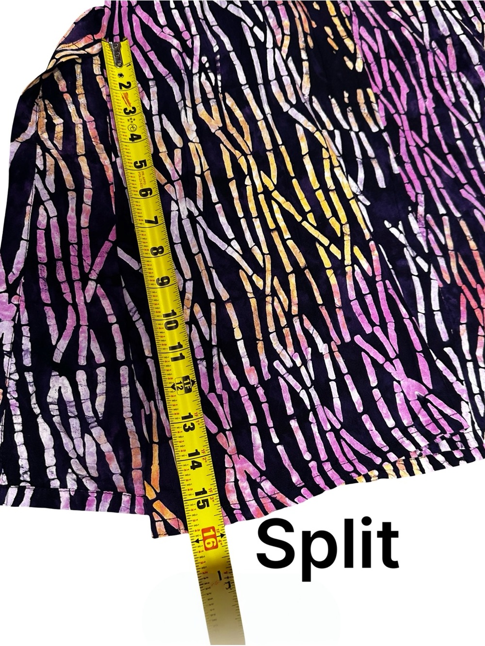 Far Away Purple Abstract Rayon Sleeveless Side Slits Maxi Dress Size S - Picture 6 of 7